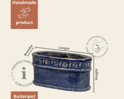 Bloempot Adelaide 1-06 antiek blauw