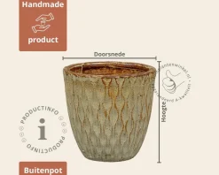 Bloempot Adelaide 1-04 creme