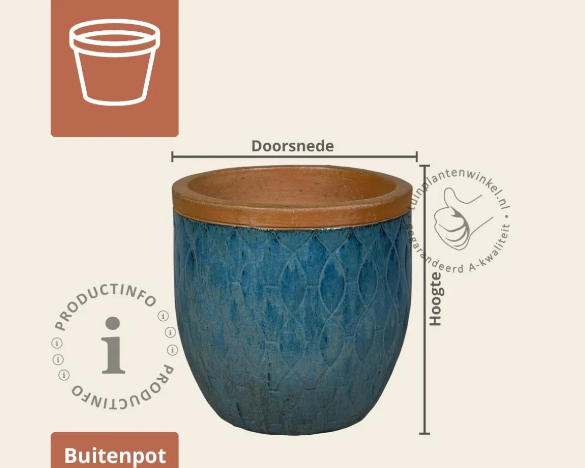 Bloempot Berlin 4-01 sky blauw