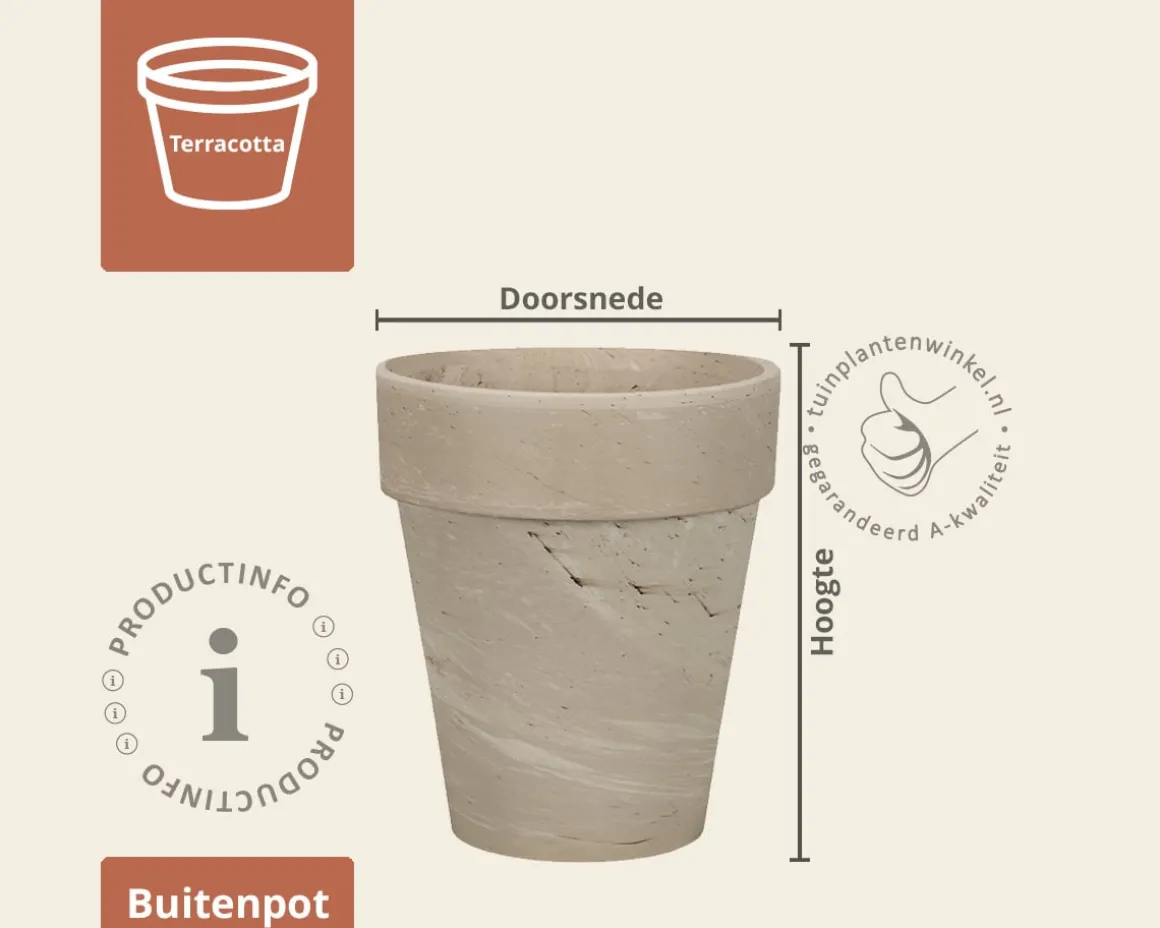 Bloempot BLT XL graniet