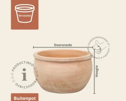 Bloempot Bonn 1-03 terracotta