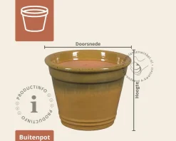 Bloempot Elliot 1-01 soft beige