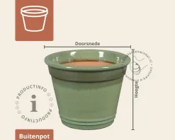 Bloempot Elliot 1-01 soft groen