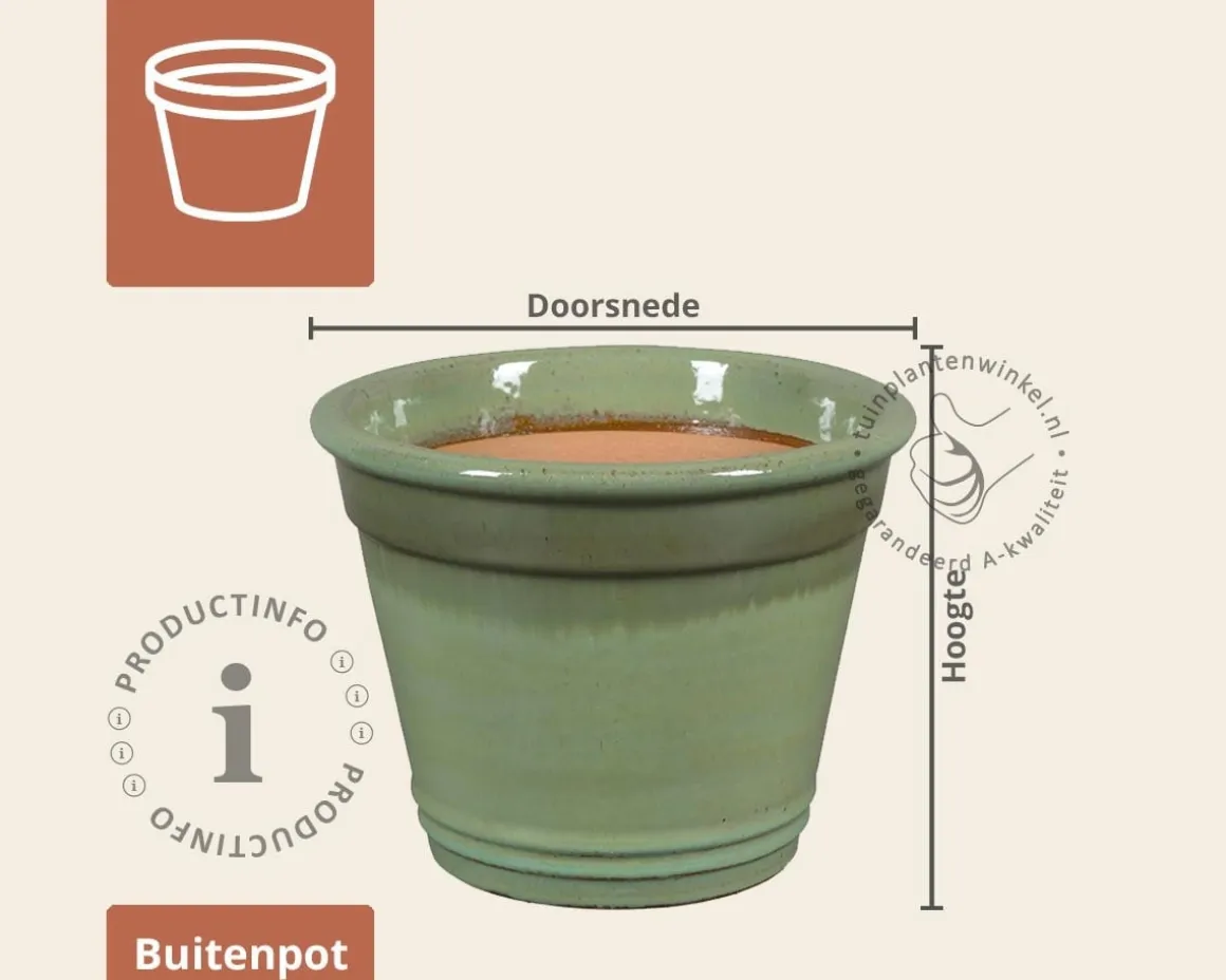 Bloempot Elliot 1-01 soft groen