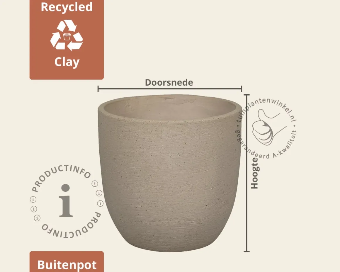 Bloempot Esben 04 grijs