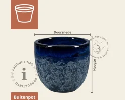 Bloempot Melbourne 2-03 blauw