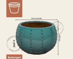 Bloempot Seoul 1-01 DMG blauw