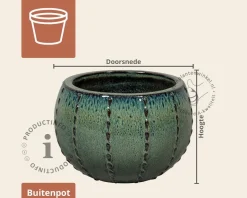 Bloempot Seoul 1-01 drip groen