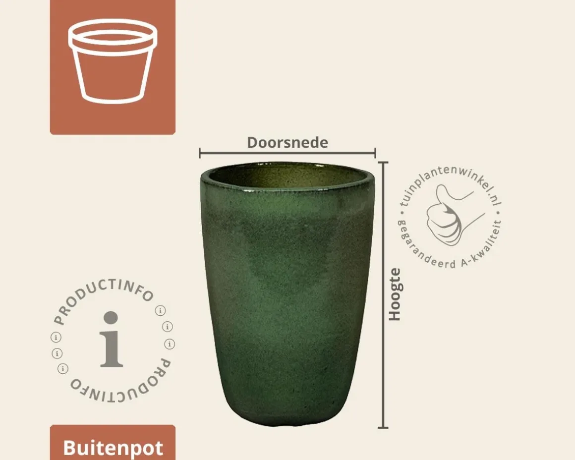 Bloempot Shanghai 2 drip groen