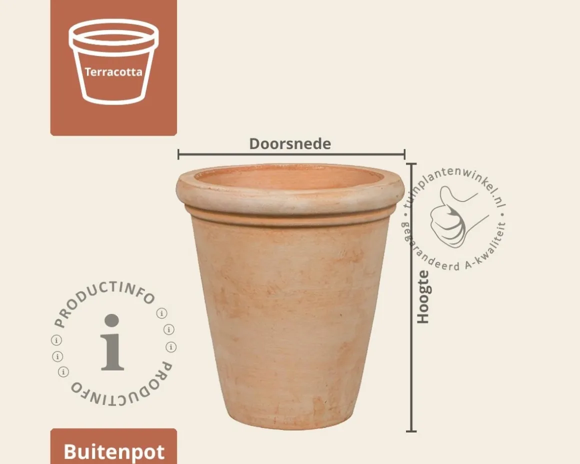 Bloempot Stockholm 16 terracotta