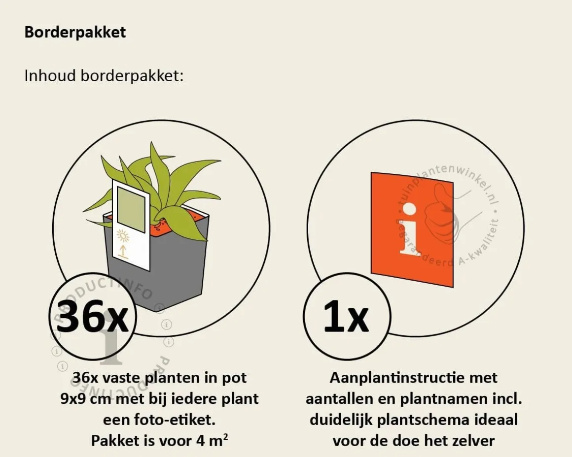 Borderpakket Flava zon-halfschaduw - (pakket 08)