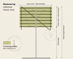 Prunus lusitanica brenelia leiboom - Rek 200x130 cm