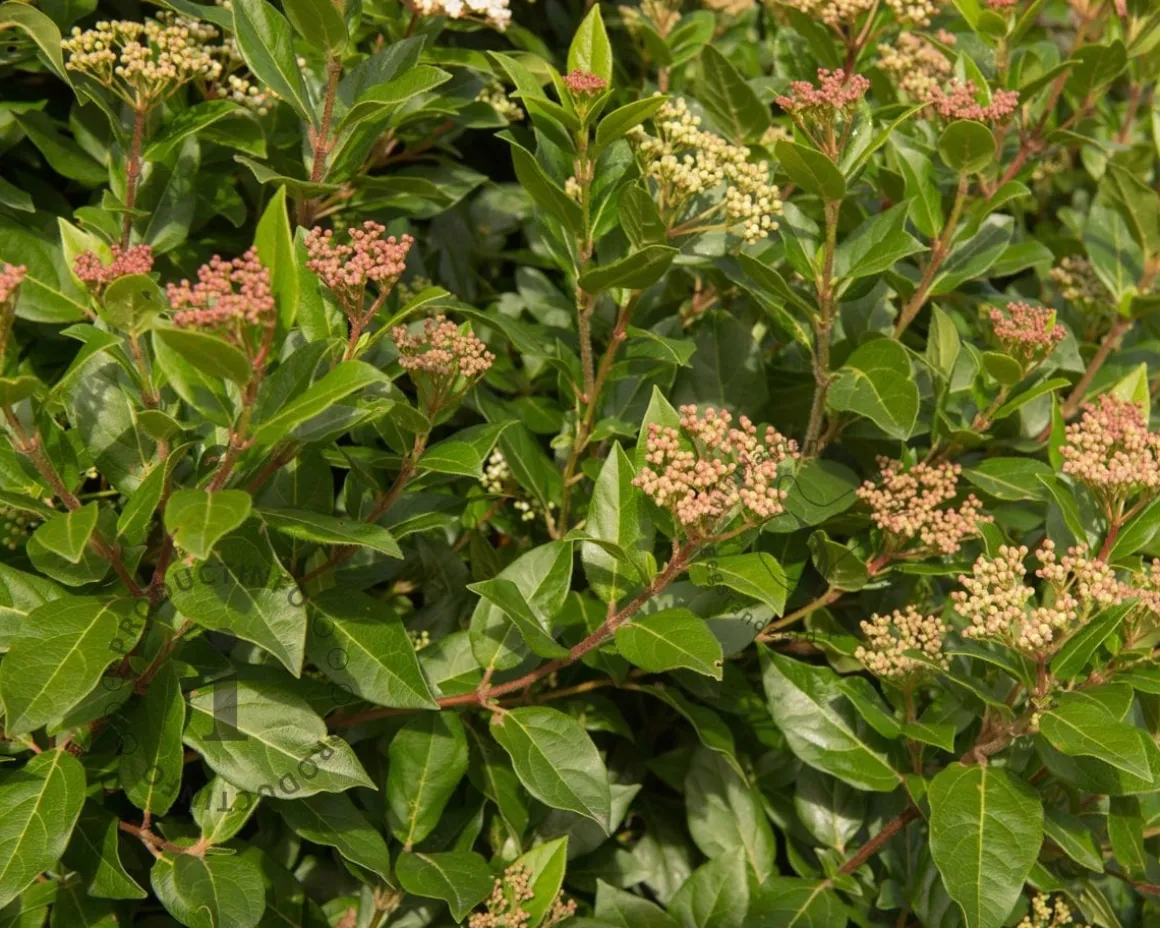 Viburnum tinus 'Eve Price' op stam